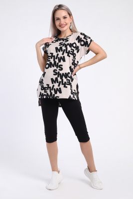 Костюм с бриджами - Буква - 796 бежевый