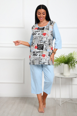 1060 Костюм женский домашний голубой